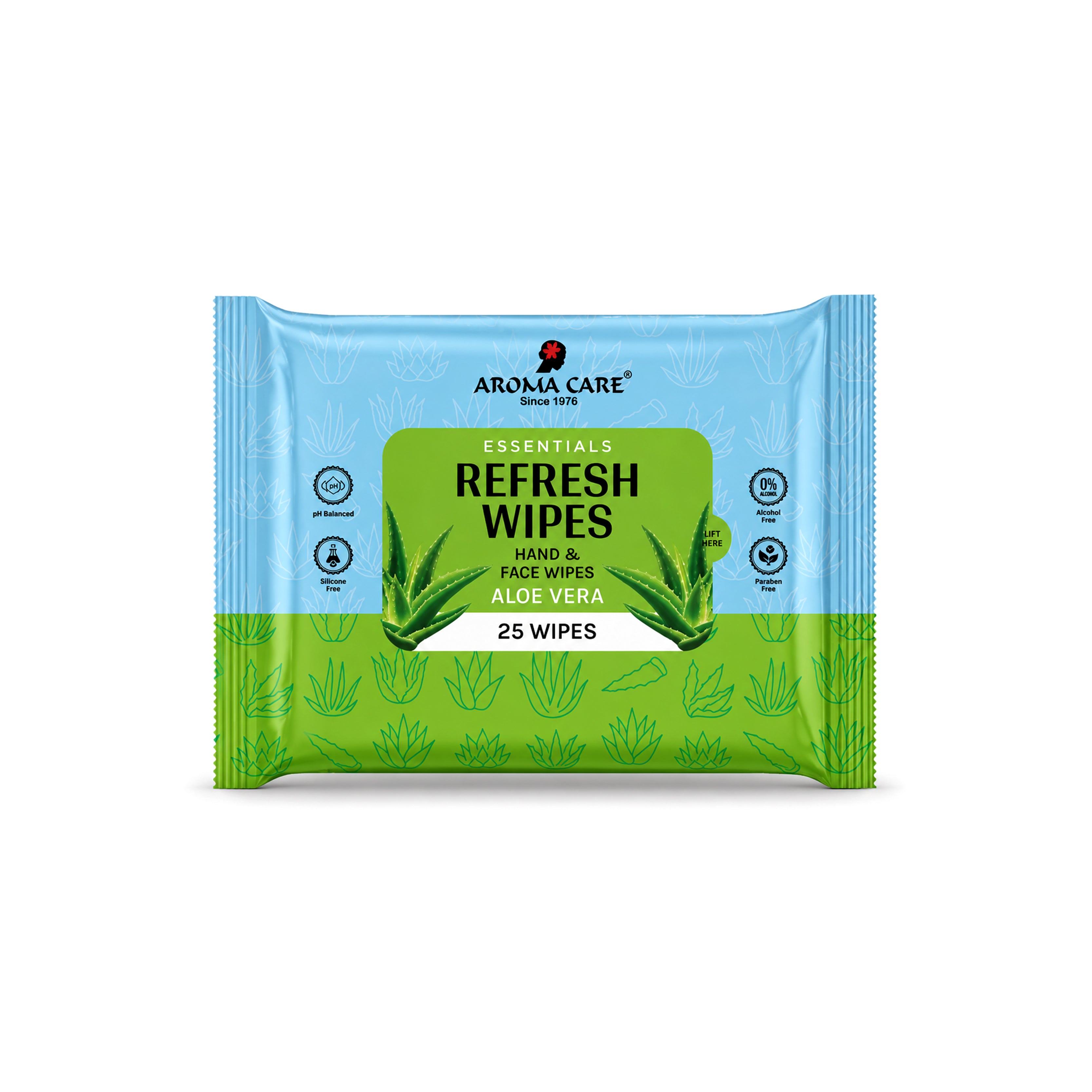 Aloe Vera & Cucumber Refresh Wipes, 25 Wipes, Pack Of (2)