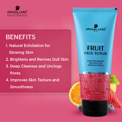 Fruit Face Scrub Party Kit – Face Scrub & Bio White Face Wash for Glowing Skin