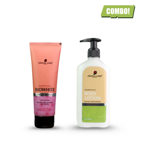 Aroma Care Bio White Facewash + Aroma Care Body Lotion Moisturiser